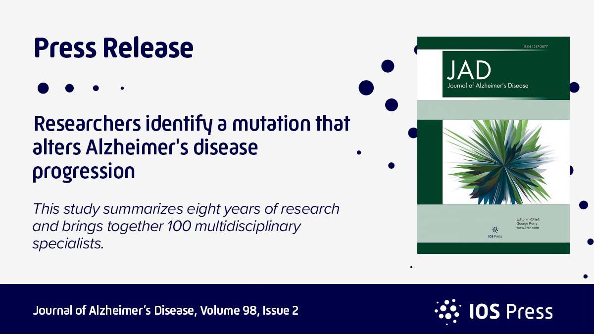 A new study in #JournalAD has characterized a genetic variant in SIRPβ1 gene, which affects the way in which the immune system fights against beta-amyloid deposits. #ADResearch #Alzheimers 👉 View news: bit.ly/PR_JAD_Gene 👉 View article: content.iospress.com/articles/journ…