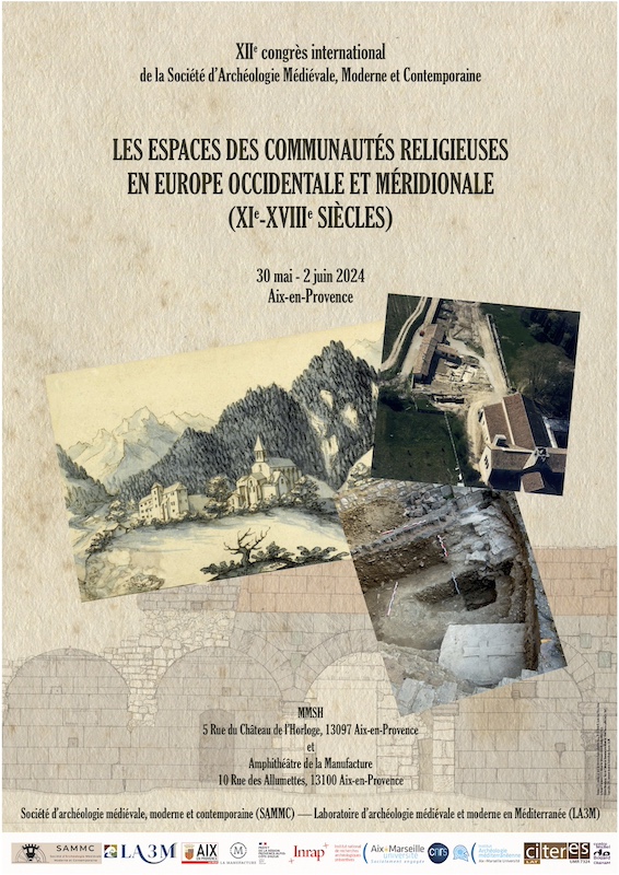 Colloque international (Aix-en-Provence - 30/05 au 2/06/24) : Les espaces des communautés religieuses en Europe occidentale et méridionale (XIe-XVIIIe s.) actu.cem-auxerre.org/2024/03/colloq…