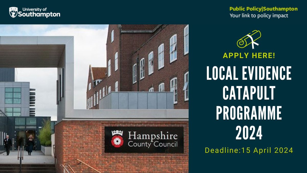 🎓 Do you have a background related to health? If so, why not apply for the Local Evidence Catapult programme with @hantsconnect and win £2k! We would encourage PGRs and ECRs in the UK academy to apply for this role. ⏰ Deadline: April 15 👉 Apply here: buff.ly/3VCpOWn