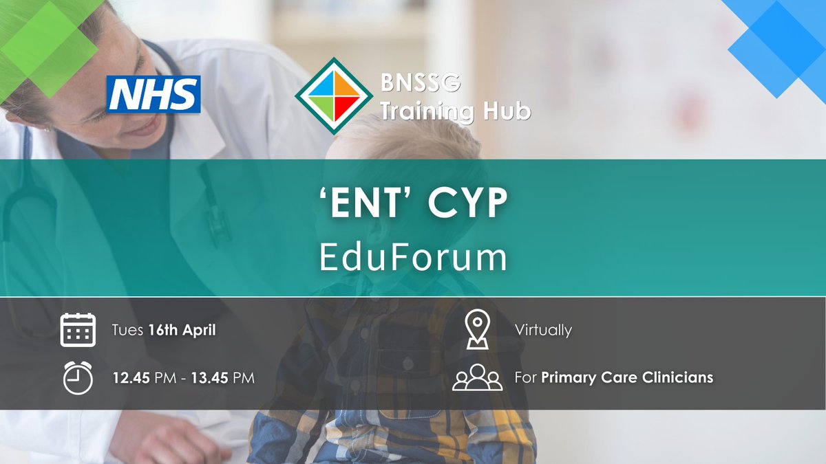 📆 Join Julian Gaskin for this FREE forum on the 16th April ➡️ ENT CYP EduForum 👇 Register interest forms.office.com/Pages/Response… #freeforum #bnssg #primarycareclinicians #ent