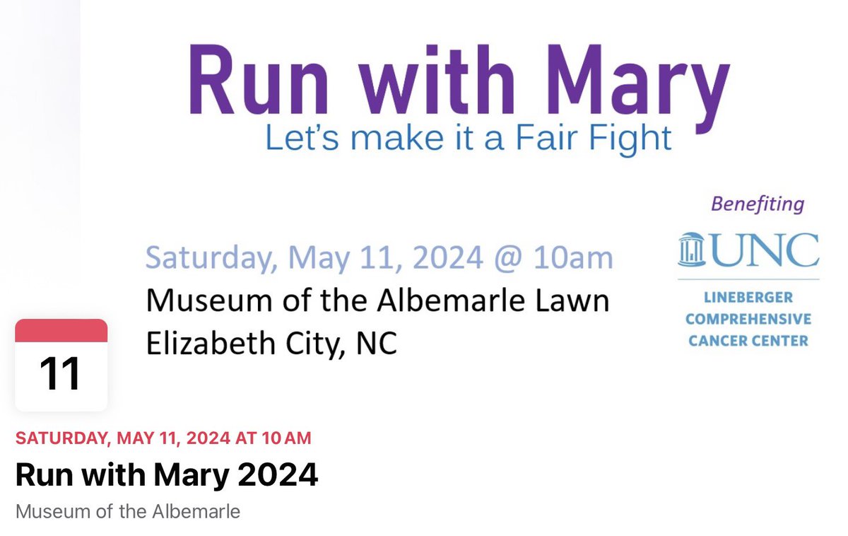 We spoke with Mary Gillam a few times after her #PancreaticCancer diagnosis in 2017 & she, in turn, made herself available to others facing this disease. She was a gem, surviving until 2022. Her family continues her advocacy. “Run With Mary” benefits UNC Lineberger Cancer Center.