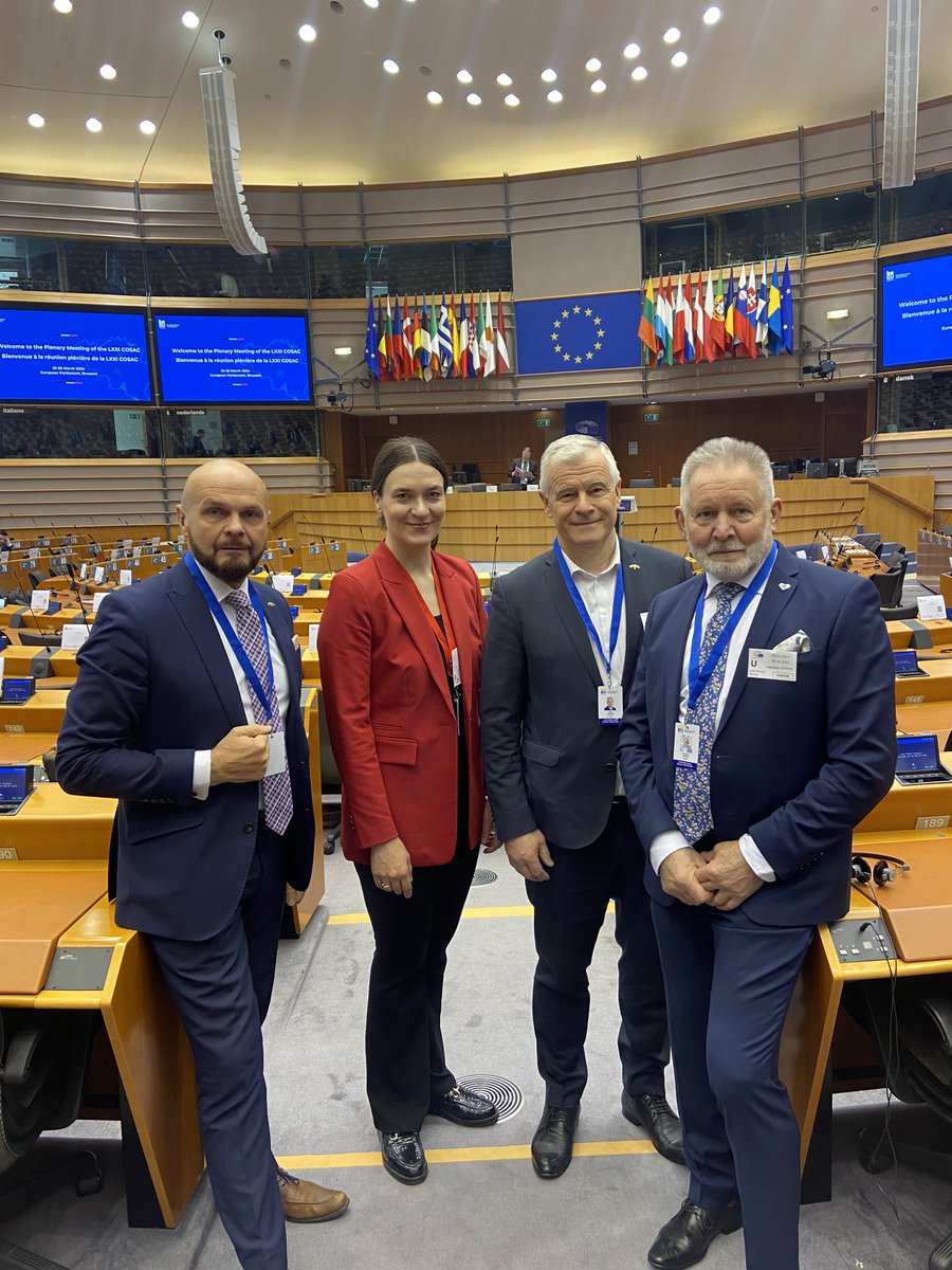 Key developments at #COSAC LXXI! Radvilė Morkūnaitė-Mikulėnienė, head of 🇱🇹 delegation, sought to make #Lithuania's efforts shine as COSAC condemns Russia's political persecution of #EU citizens. Urgent call to prevent non-execution of Russian arrest warrants abroad. #IPEXEU