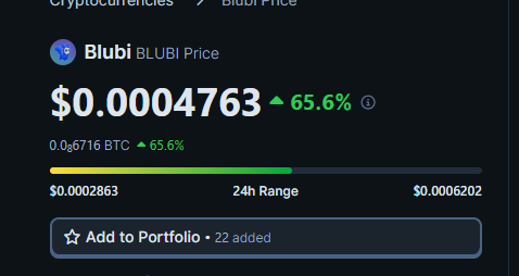 blubixyz's tweet photo. We're on coingecko 🌈 https://t.co/tjcwmy6Whm