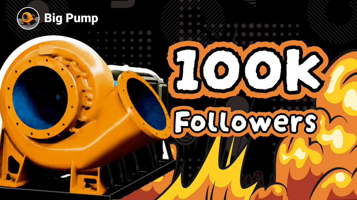 PumpBigPump's tweet photo. $PUMP has reached 100k followers!!🎉 https://t.co/Irsd2EOoTJ