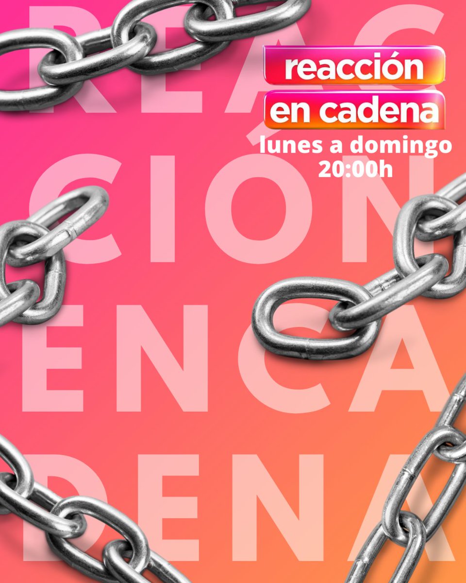 reaccion_cadena's tweet photo. ⛓ @Telecincoes vive una #ReacciónEnCadena ⛓

De lunes a domingo a las 20:00h, nuevos programas (y nuevas cadenas) conducidas por @ionaramendi 💸 https://t.co/mz9cpKcx0c https://t.co/hWnSLR70Wp