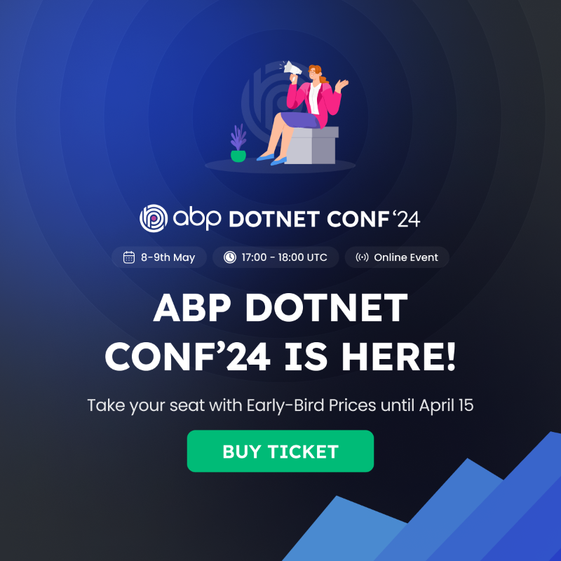 volosoftUK's tweet photo. On the 10th Year of ABP Celebration,
You are invited to ABP Dotnet Conference once again!
We are excited to bring enthusiastic developers, talented speakers, and industry leaders from all around the world together for a 2-day event full of learning, inspiration, and networking.