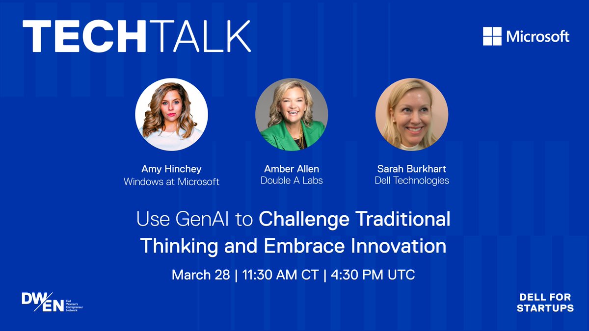 Join the TechTalk: Using GenAI to Challenge Traditional Thinking and Embrace Innovations 
 📆 Thursday, March 28, 2024     🕦 11:30 AM CST / 4:30 PM UTC
📌 Register Now!
bit.ly/49QEvtl
#getWiseconnection #innovation #GenAI #empoweringentrepreneurs#startupfounders