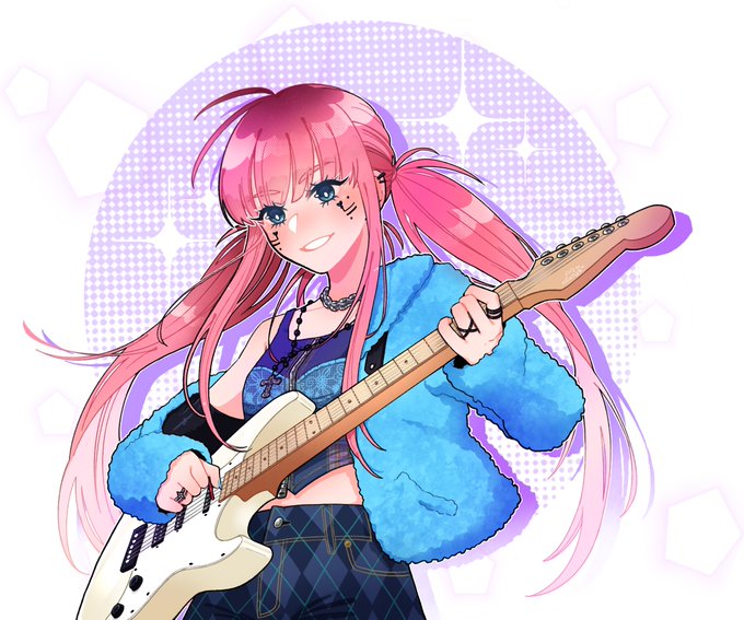 「ギター ピンク髪」のTwitter画像/イラスト(新着)