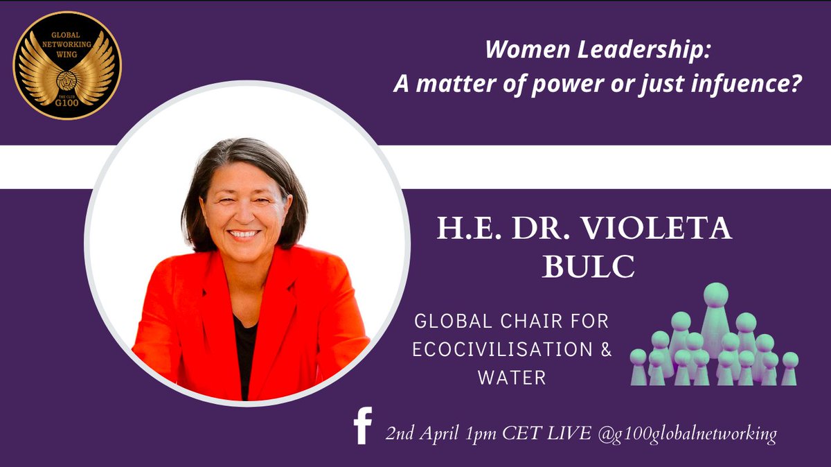 We are deeply grateful with the participation as GUEST OF HONOUR from HE @Bulc_EU in our next #g100globalnetworking virtual event '#Women #leadership, a matter of power or just influence'? Love and Gratitude DO JOIN US ! 2d April 1pm CET LIVE @facebook @g100globalnetworking