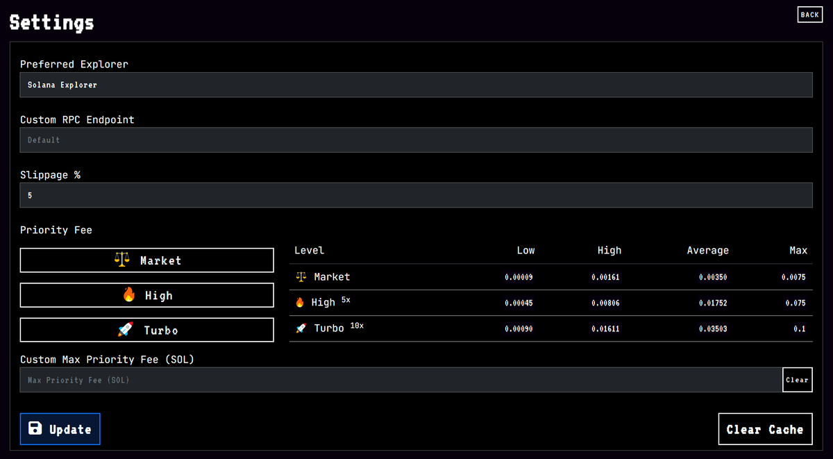 FluxBeamDEX's tweet photo. We have now deployed dynamic and custom priority fees on @FluxBeamDEX 

Now you can set your Dynamic Priority Fee in $SOL, just visit the settings page to get started. https://t.co/hUKY8YMtDI