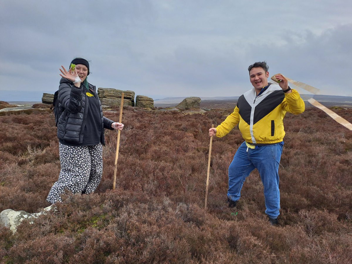 Big thank you to the Bradford 2025 City of Culture team who helped us plant sphagnum moss on Ilkley Moor today as part of our moorland restoration/climate emergency work.