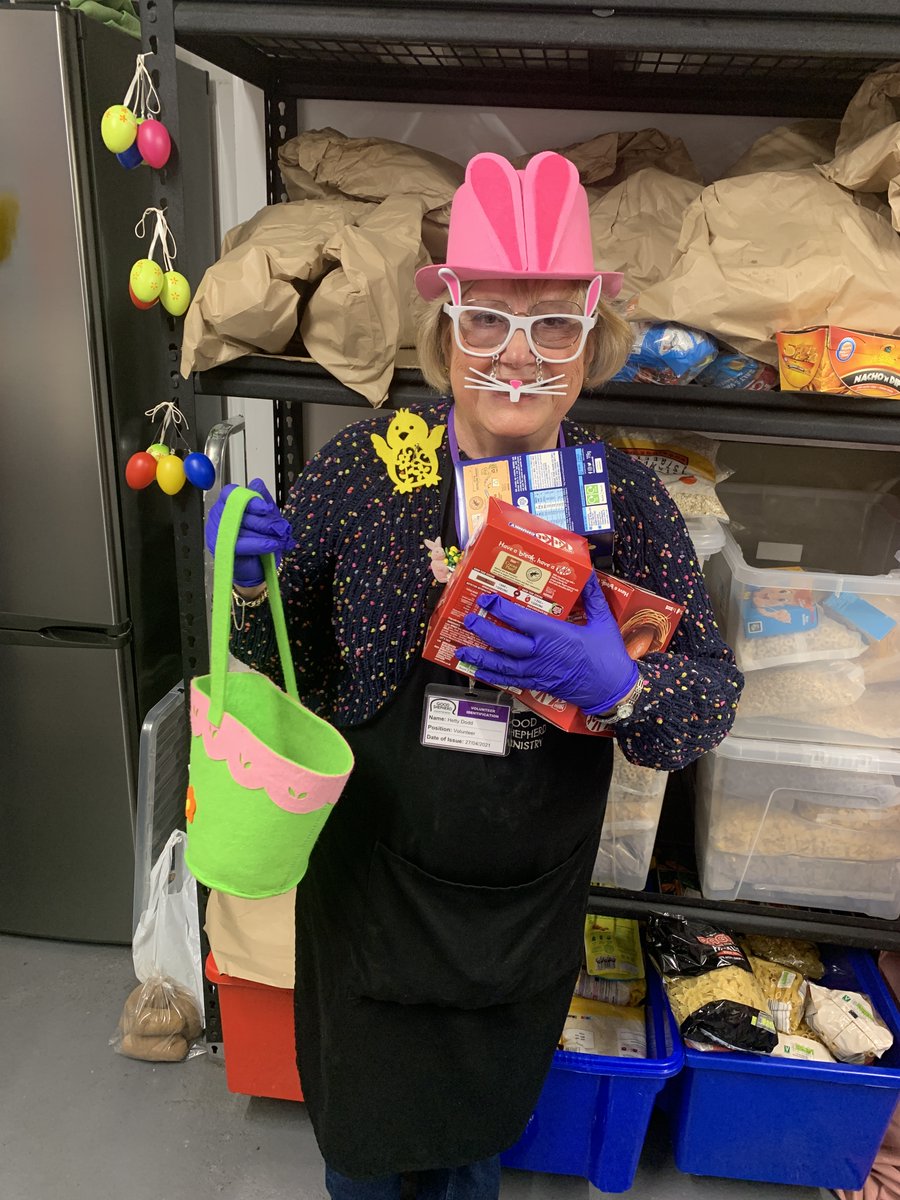 It's Easter at our Family Food pantry today. And staff, volunteers and trustees are all getting into the spirit! A huge thank you to everyone who has donated Easter eggs for us to pass on to both families and individuals, including the latest donation from the @sigroup.