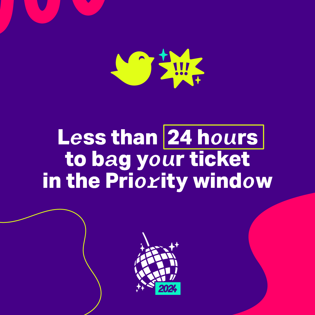 🚨If you signed up to our SB24 mailing list, you
have less than 24 hours left to bag your Early Bird or
Priority ticket! 🚨

Check your University Emails, check your junk, check
everything, and get ready for the biggest party of the
year 🕺🪩