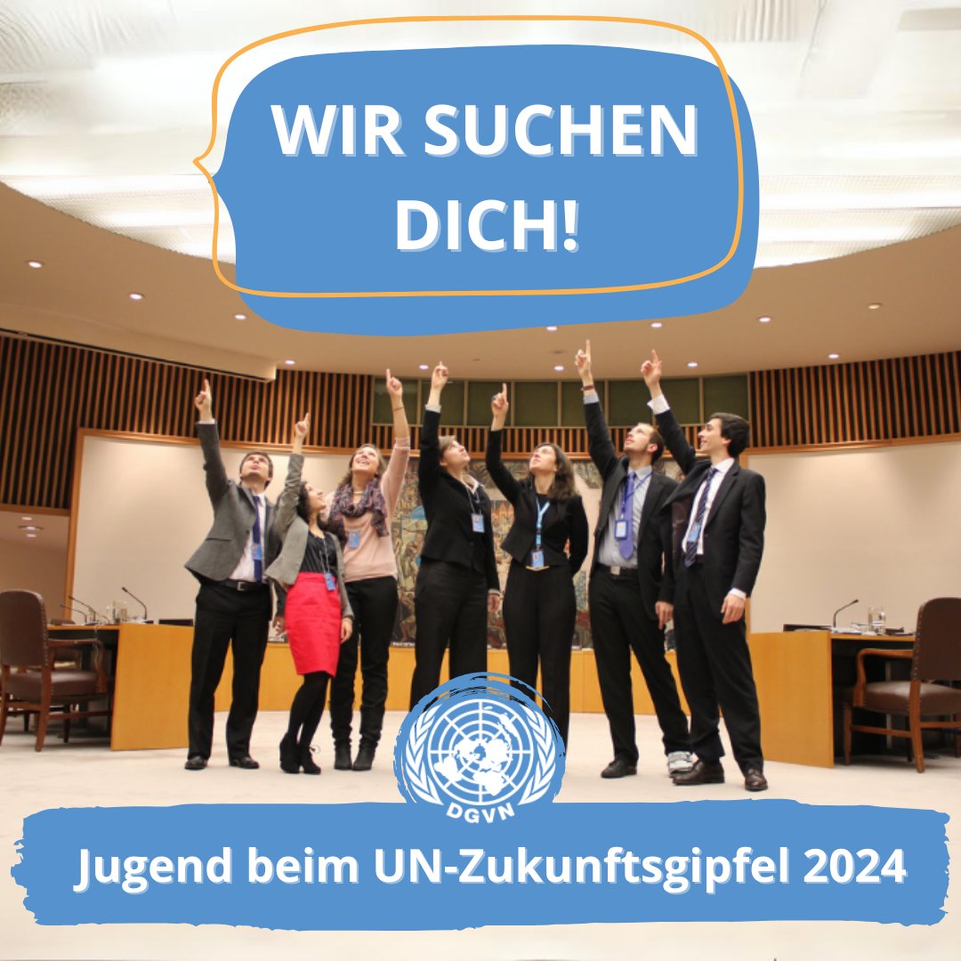 Die DGVN lädt zwei jun­ge motivierte Menschen zwischen 18-21 Jahren ein, am 22. und 23. September 2024 am UN-Zukunftsgipfel teil­zunehmen, um erste Er­fahrungen bei den @UN zu sam­meln. Jetzt bewerben: dgvn.de/meldung/aussch…
