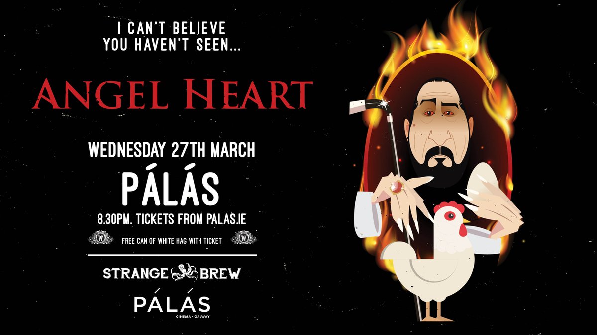 'The flesh is weak... Only the soul is immortal.' @StrangeBrewIrl returns with a brand-new series of ‘I Can’t Believe You Haven’t Seen!’ for 2024. The new series kicks off on March 27 with director Alan Parker’s 1987 supernatural noir, ANGEL HEART 🔪 🎟️ bit.ly/3Pmn3V9