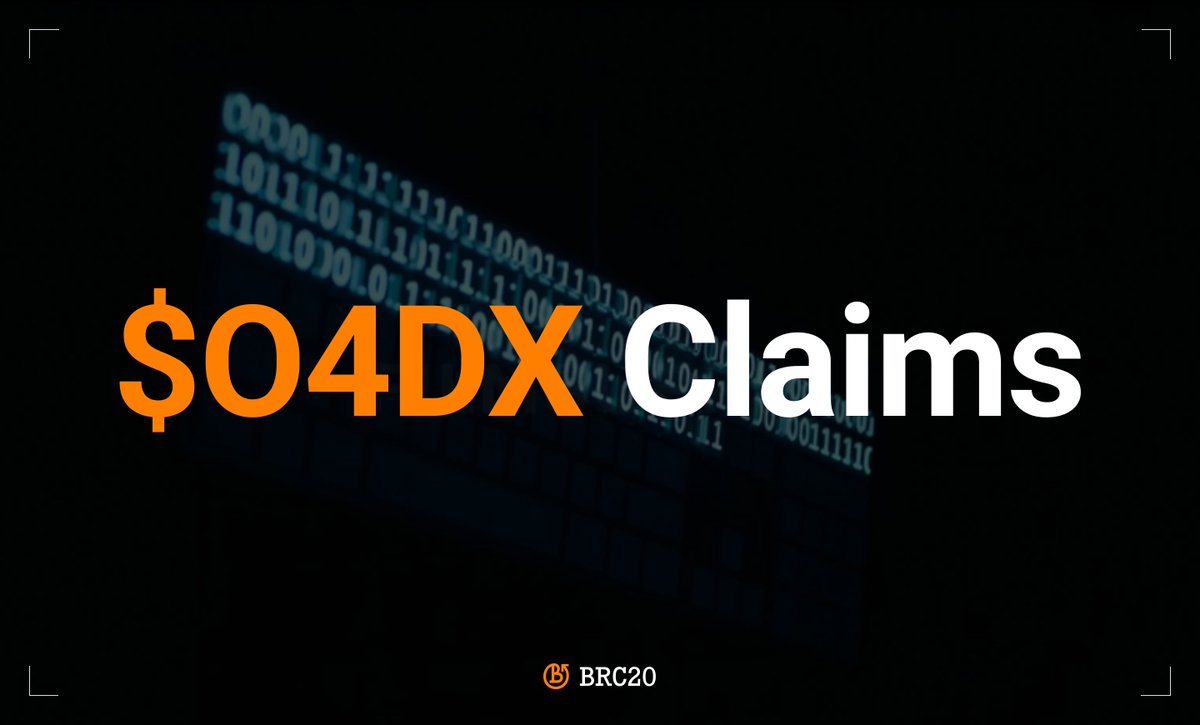 Claims for the $O4DX token will be live at 13:20 UTC on launchpad.brc20.com

Refunds for those that didn’t get in have already been processed and are in your Bitcoin wallet.

Stay tuned to <a href="/OrangDx_BRC20/">OrangeDX</a> for listing announcements and other project news!
