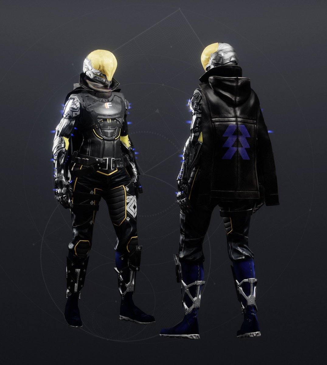 ReY_TRIMMARK's tweet image. 久々のコーデ！
汎用性とオーブ出しビルド!
差し色の黄色が上手く扱えた🟡
#ReY_coordinate
#ThreadsOfLight
#Destiny2