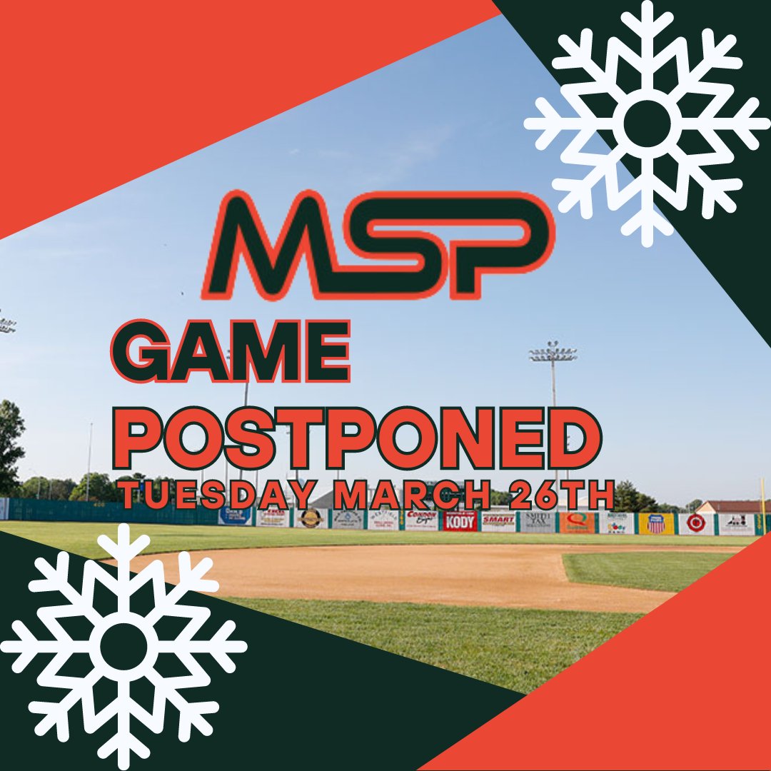 Today's game vs. Sedgwick County has been postponed due to weather. We will work on getting a reschedule date shortly.