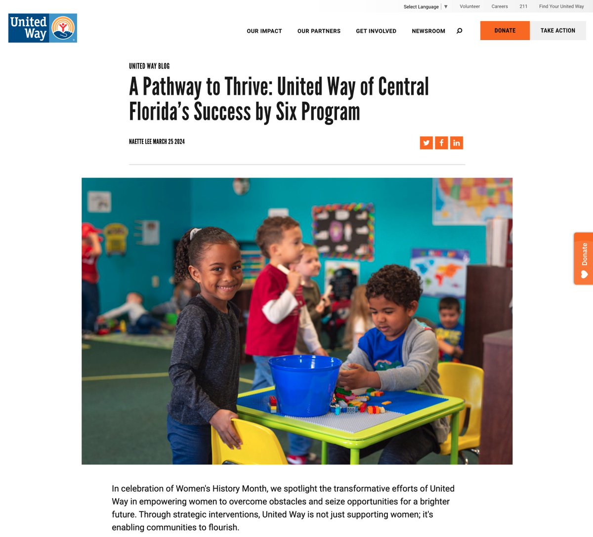United Way of Central Florida (@uwcf) on Twitter photo Thank you to <a href="/UnitedWay/">United Way</a> Worldwide for featuring our local Success By 6 program! Learn how our program improves lives in the community and celebrates women! 
unitedway.org/blog/a-pathway…
#WomensHistoryMonth #SuccessBy6 #LkldHaven #LkldNow #LALToday Thank you to <a href="/UnitedWay/">United Way</a> Worldwide for featuring our local Success By 6 program! Learn how our program improves lives in the community and celebrates women! 
unitedway.org/blog/a-pathway…
#WomensHistoryMonth #SuccessBy6 #LkldHaven #LkldNow #LALToday