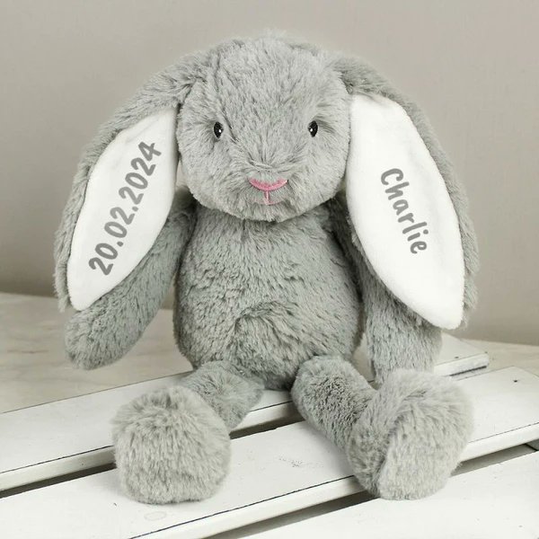 A bunny isn't just for Easter, this cuddly one is a lovely keepsake for welcoming a new baby lilybluestore.com/products/perso…

#babygifts #giftideas #cuddlytoy #personalised #MHHSBD