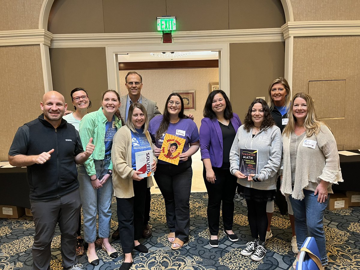 Great day of learning ahead for this crew with their presenters! #TeachingMathforELs @MNPS_EL @adrianmendozaed