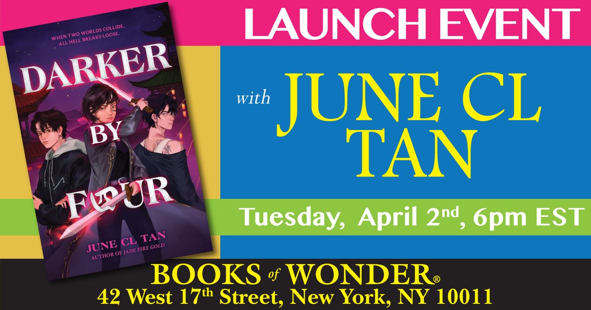 Join us for the fantastical YA launch of Darker by Four, the first of an epic, sweeping contemporary fantasy duology by @junescribbles! Enter a world where every deal has a catch, no secret stays buried, and no one is exactly who they say they are. RSVP: eventbrite.com/e/launch-darke…