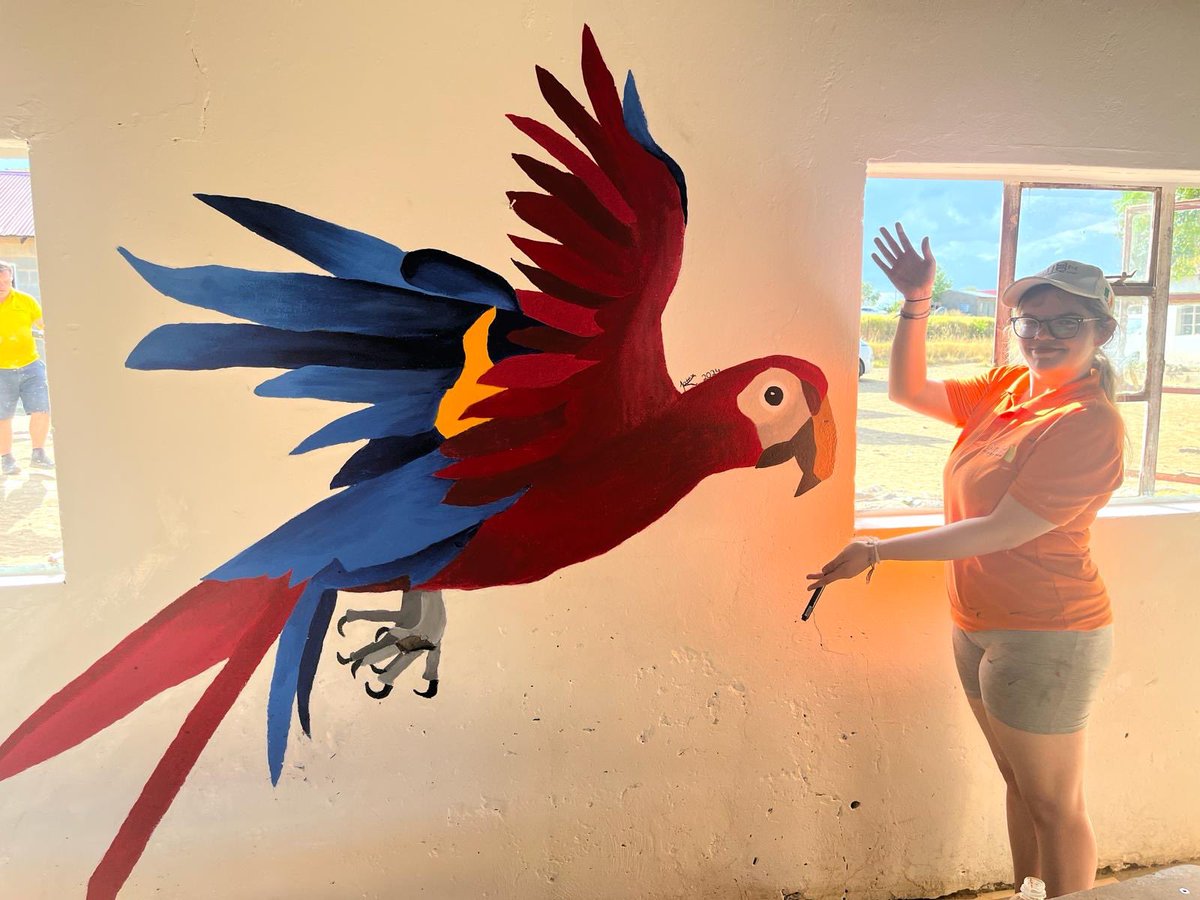 Stunning mural completed by Kate Kavanagh <a href="/PortmarnockCS/">Portmarnock CS</a>. A very talented girl, the learners in Lithebenang Primary School will benefit from her talent for years to come 😍🦜 #workingtochangethefuture #togetherwecan #education #school #community #care #art #Lesotho #Lesotho2024