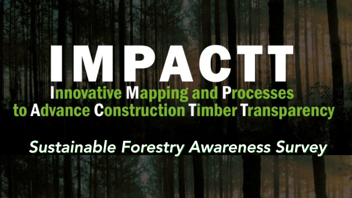 Our IMPACTT project aims to increase the use of sustainable mass timber by providing transparency in CLT and LVL supply chains. Please fill out a short survey to help us bridge the knowledge gap between construction and forestry sector stakeholders. forms.gle/A3J4axcR1cmzb1….