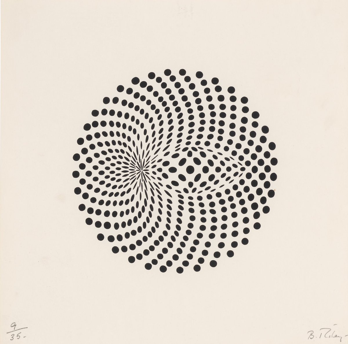 Bridget Riley, Untitled (Circular Movement), 1962