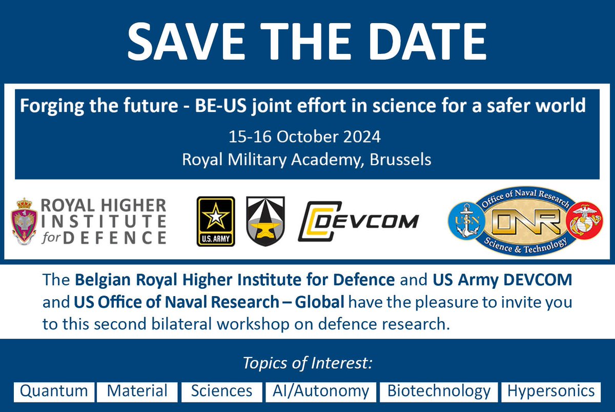 📅 SAVE THE DATE 👉defence-institute.be/en/events/work…