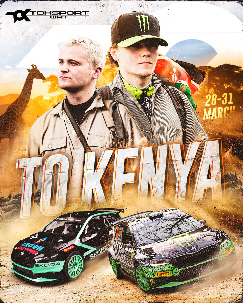 Wildly Ready 🇰🇪 our adventure in Kenya is starting

#ToksportWRT #SkodaFabiaRSRally2 #SkodaMotorsport #EvolutionOfSuccess #WRC #SafariRallyKenya