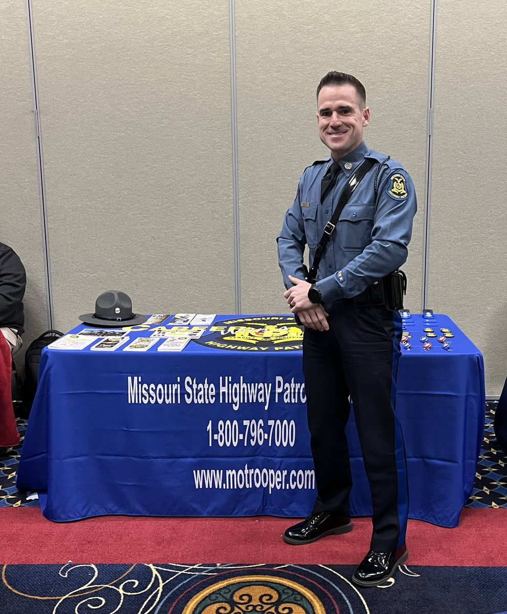 Good luck to all the students competing at the 2024 @JAGMissouri Career Development Conference. Be sure to stop by the “Career Exploration' breakout session and speak with Trooper Malone to #FindYourRole with the Patrol! #Trooper #Tuesday #Police #MSHP