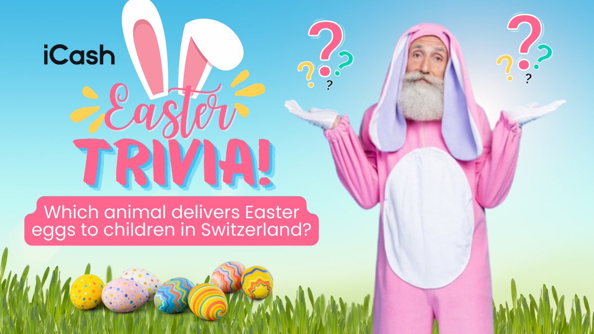 🐇❓EASTER #TRIVIATUESDAY ❓ 🐇
Win a $25 PC e-gift card.
Q:  Which animal delivers Easter eggs to kids in Switzerland?
A:
🐻 = Marmot
🐐 = Ibex
🦌 = Red deer
🐦 = Cuckoo
Comment below! 👇👇
#popquiz #tuesdaytrivia #easterquiz #triviaquiz #entertowin #giveaway #sweepstakes