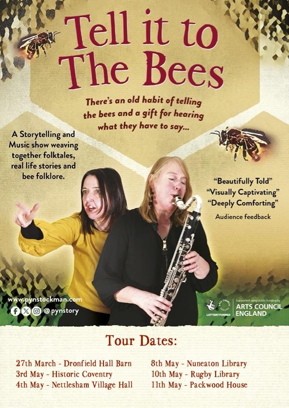 t o u r  d a t e s : Bees on tour starting 27th April. For tickets and links to all the shows visit my website events page pynstockman.com/events-calenda…