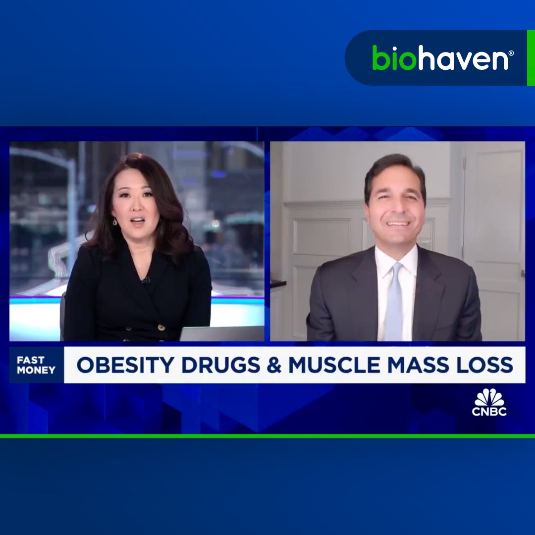 CEO Vlad Coric, M.D., was on @CNBCFastMoney with Melissa Lee, where he shared insights into our #innovative approach and potential therapy for #obesity. Watch the segment here: brnw.ch/21wIepM #BeBiohaven