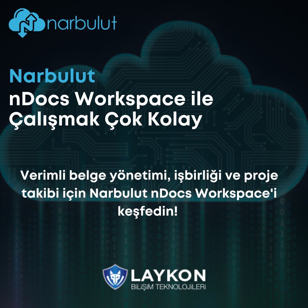 Narbulut nDocs Workspace, belge düzenleme, paylaşma ve iş birliği için gerçek zamanlı bir platform sağlar. Not almayı kolaylaştırır ve proje yönetimini güçlendirir. Verimlilik, iş birliği ve stres azaltma için ideal bir çözüm sunar l24.im/V47Fe #laykon #narbulut #nDocs