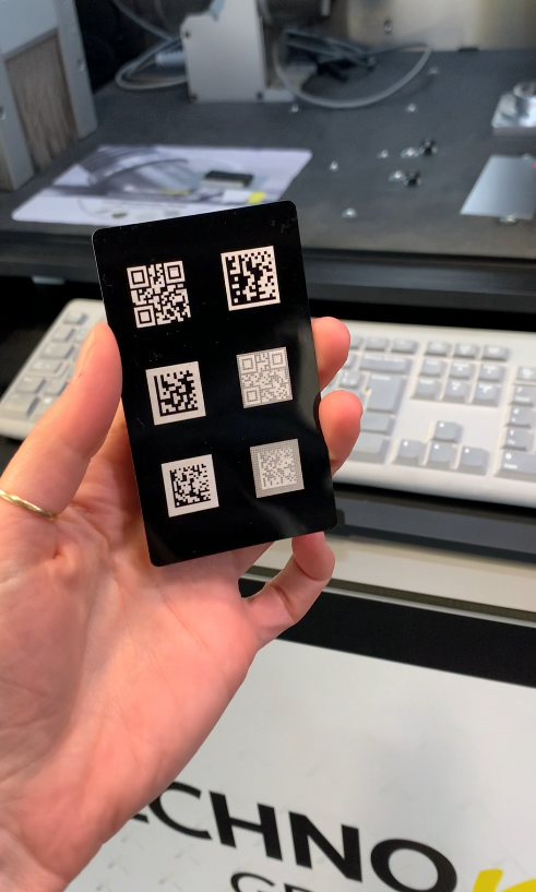 Technomarkgroup's tweet image. With our laser marking machine Graphix and its intuitive software you can easily mark various 2D codes like on this picture.
We've made that in a just a few second on the @Salon_GI show today!
Want to know more about #Datamatrix? Visit our website! bit.ly/4adPiOj