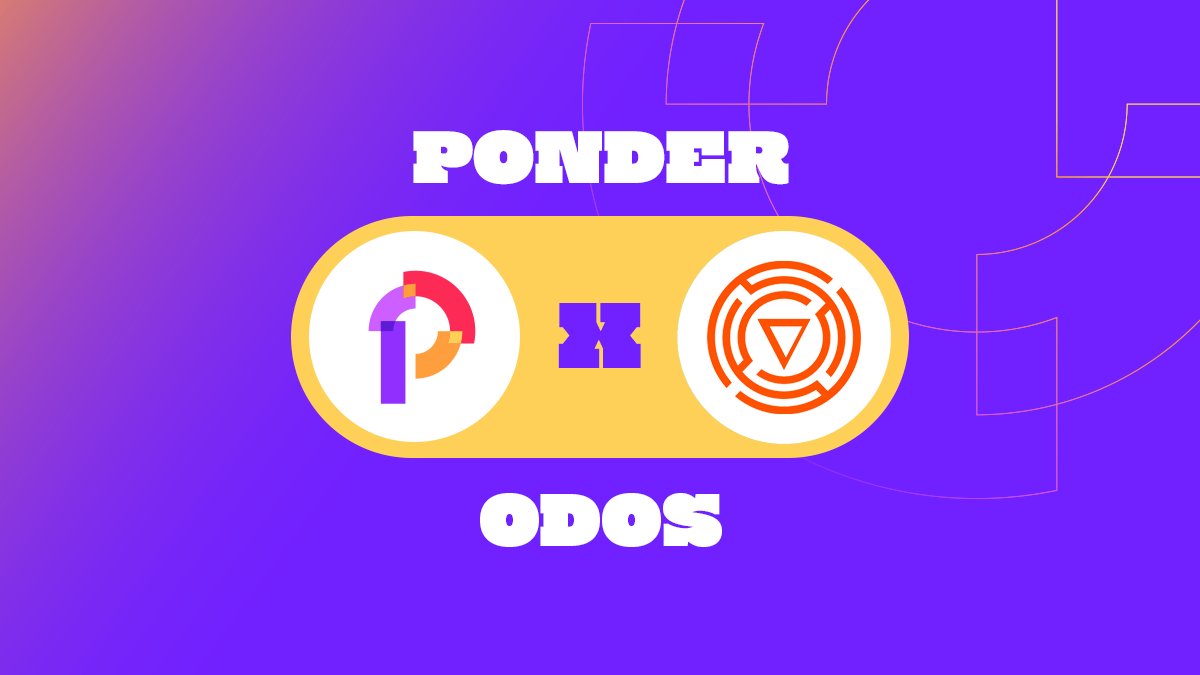 Ponder_One's tweet photo. Exciting Announcement! 📢 

We're delighted to announce @odosprotocol will be integrated into the Ponder engine! ⚡️

#PonderONE X #Odos

Having Odos integrated with Ponder means our users will have more options & can easily find the best routes to complete their transactions using our intuitive UI/UX 🧠

#Interoperability