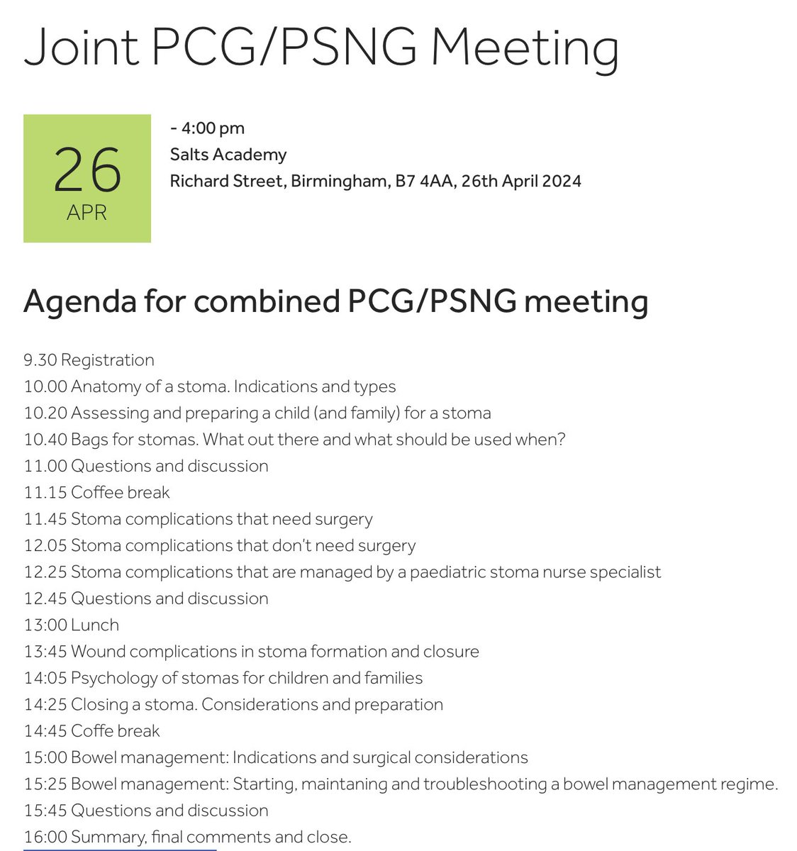 #BAPSMembers can attend this meeting hosted by <a href="/SaltsHealthcare/">Salts Healthcare Ltd</a> for free, visit our website to register.

#stomacare <a href="/TriPS_PaedSurg/">TriPS</a> <a href="/BAPUSurgeons/">BAPU</a>