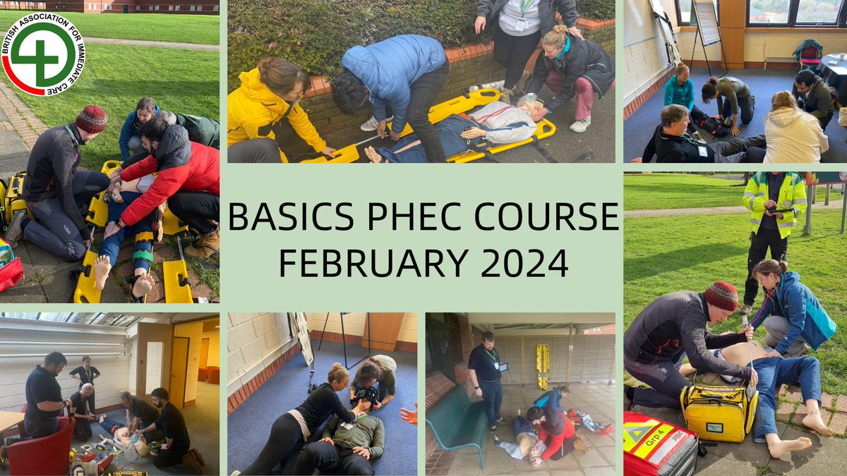 Throw back to our February PHEC course...Our next PHEC is full but we have spaces on 16-18 May and there onwards: basics.org.uk/pre-hospital-e… #BASICS_HQ #PHEM #PHEMtraining #prehospital #prehospitalcare #immediatecare #eventmedic #gp #ruralgp #nursing #emergencyresponse #medic