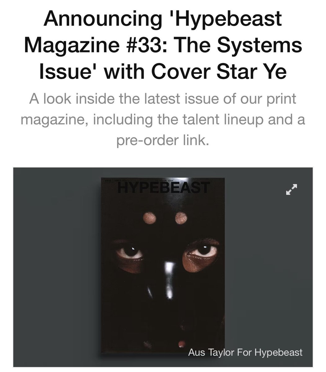 趣味 Ye kanyewest hypebeast issue 33 HYPEBEAST on X: 
