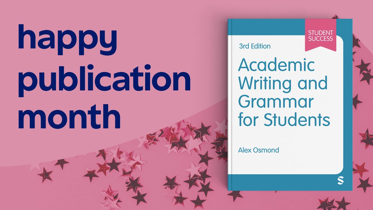 Did you hear? The third edition of bestselling 'Academic Writing and Grammar for Students' 3e by Alex Osmond is hot off the press, covering everything from #CriticalThinking to conciseness to referencing. Find out more here: ow.ly/flzk50R0ZGe #AcademicWriting