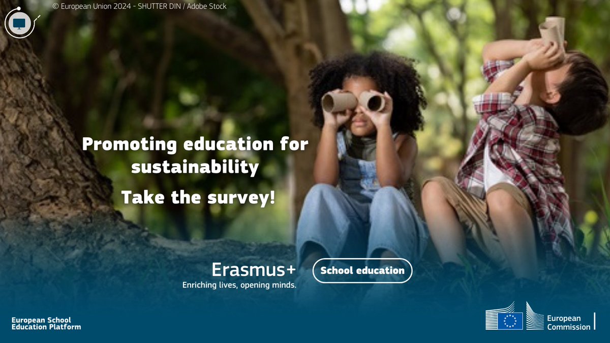 Let's talk about sustainability education 🌱 Take a moment to complete this survey on the European School Education Platform and share your thoughts on integrating sustainability into the curriculum👉 bit.ly/3TFIlQh 🗓Deadline: 30 April 2024