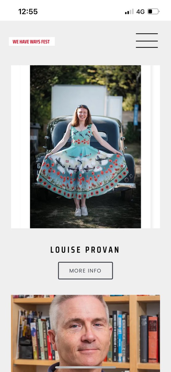 I’m on the speakers list for WHWFest 24! Thanks to @stubertphoto for the wonderful photo - posing by @James1940 car ❤️ @WeHaveWaysPod I’m really looking forward to seeing so many friends there but I’m not sure how I’m going to top last years dress! 🤔