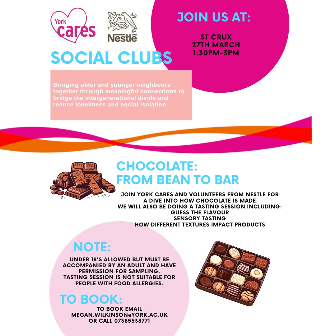 We are so excited for our Bean to Bar Social Club tomorrow as part of the @YorkFoodFest