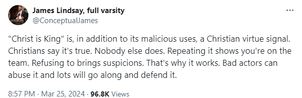 Christians, please stop the virtue signaling.