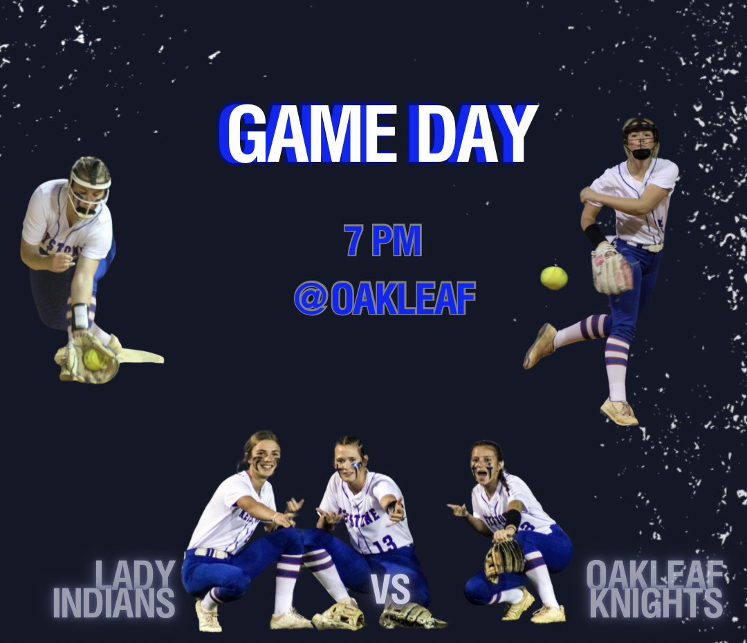 🥎 GAME DAY🥎 We’re away today at Oakleaf. 📍 OHS Softball Complex ⏰ 7 PM 🎟️ GoFan @AthleticsKhhs @KHHSIndians @ThePrepZone #indianstrong #newheights