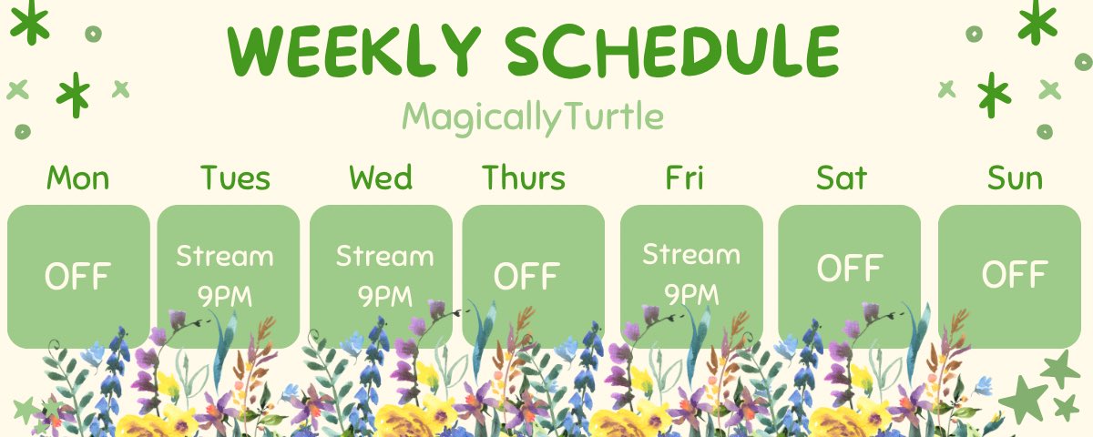 MagicallyTurtle's tweet photo. I’ve been rather quiet as I’ve been struggling to stream since my husband has left to do Navy stuff. 

Hoping to follow this! Friday is a mini party for my stream anniversary! https://t.co/OW38h58WuK