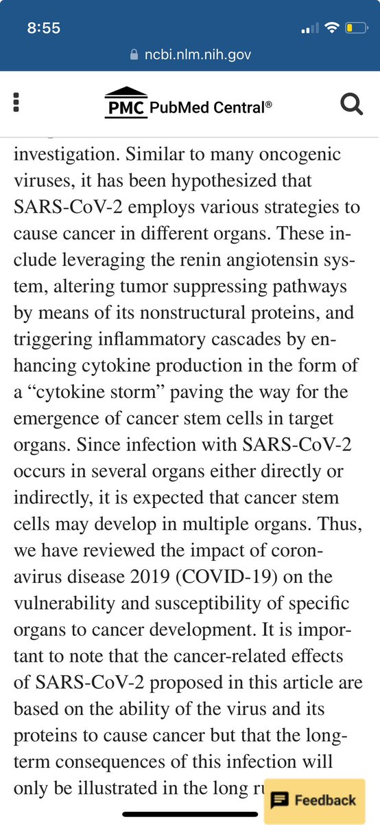tinytrash_can's tweet photo. @BeeDee6 @CharlotteEmmaUK Covid-19 appears to be oncogenic, meaning it has the ability to cause cancer in multiple organs. With so many people infected, we will likely see a significant rise in cancers. https://t.co/QWRRYW1ASF