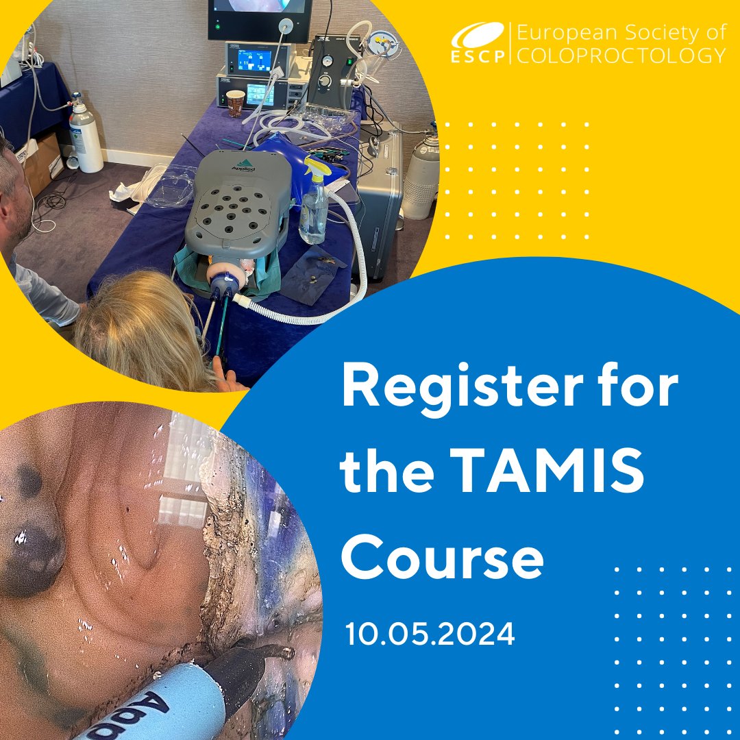 Register now for the ESCP TAMIS course! The next course will be held online and at five different sites in Europe on Friday 10 May. Space is limited! Register here: i.mtr.cool/lwwlhrhkgg Find out more: i.mtr.cool/mjuebiodsg #ColorectalSurgery #ColorectalSurgeon